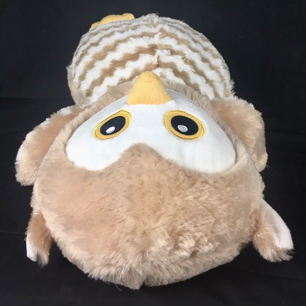(SOLD) Annie The Owl Large Stuffed Plush Toy Embroidered 14" Soft Tan Nursery - Picture 6 of 16